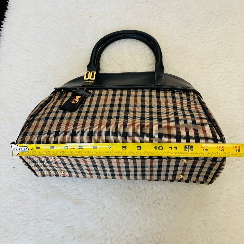 Daks Black and Multcolor Checkered Women's Bag 14” X 10” X 4” - Picture 14 of 16